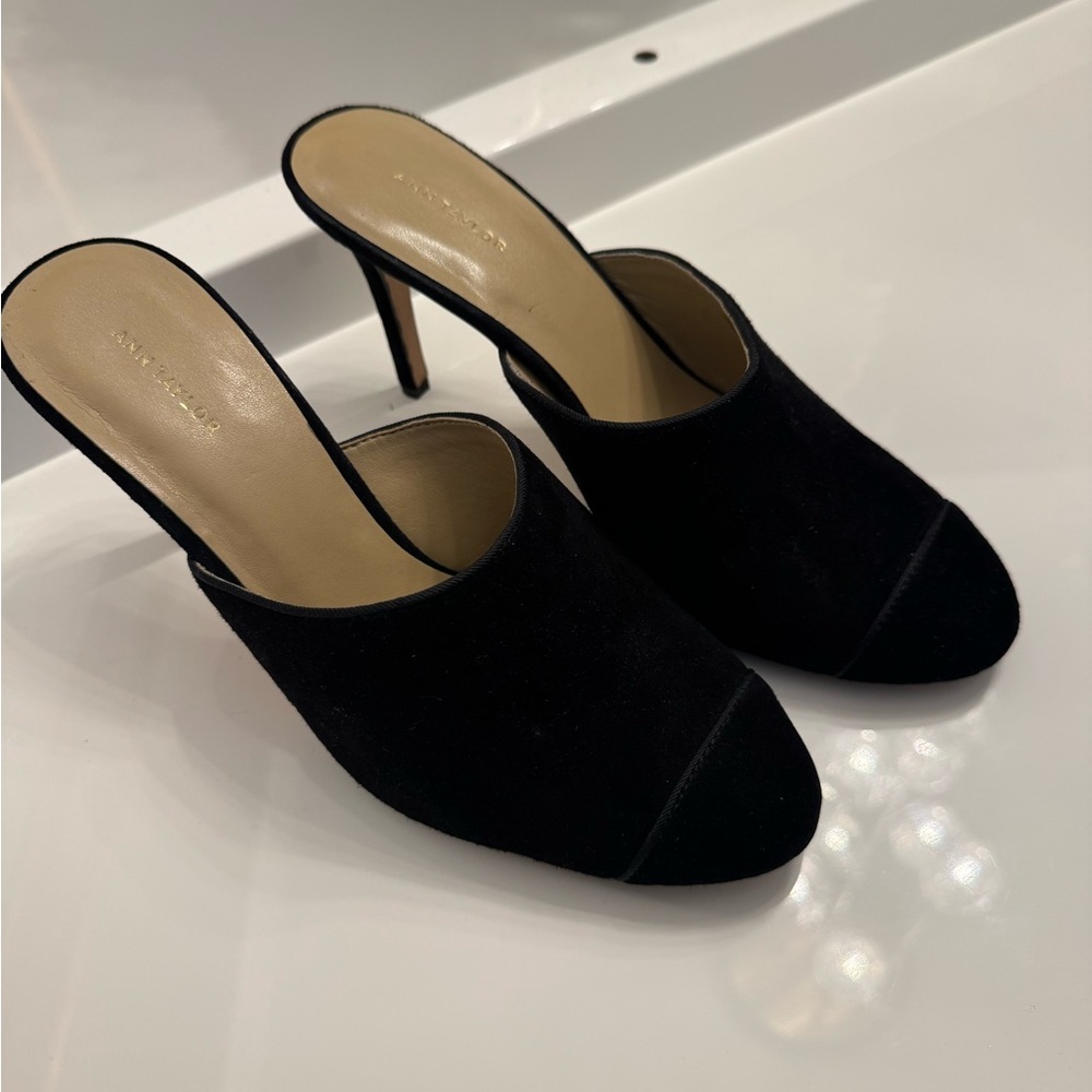 Ann Taylor Black Suede Women's Heels